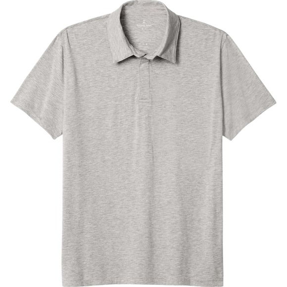 Tommy John Second Skin Comfort Polo 2XL Gray Pima Cotton Modal Stretch - Picture 1 of 9